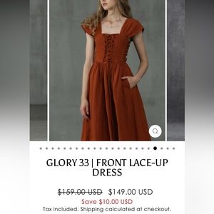 Lace-up corset Linennaive dress, mid calf length, 100% linen, renaissance dress